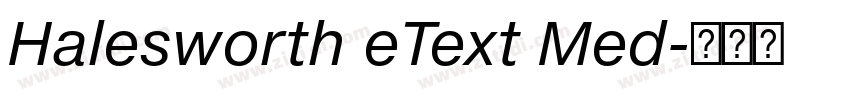 Halesworth eText Med字体转换